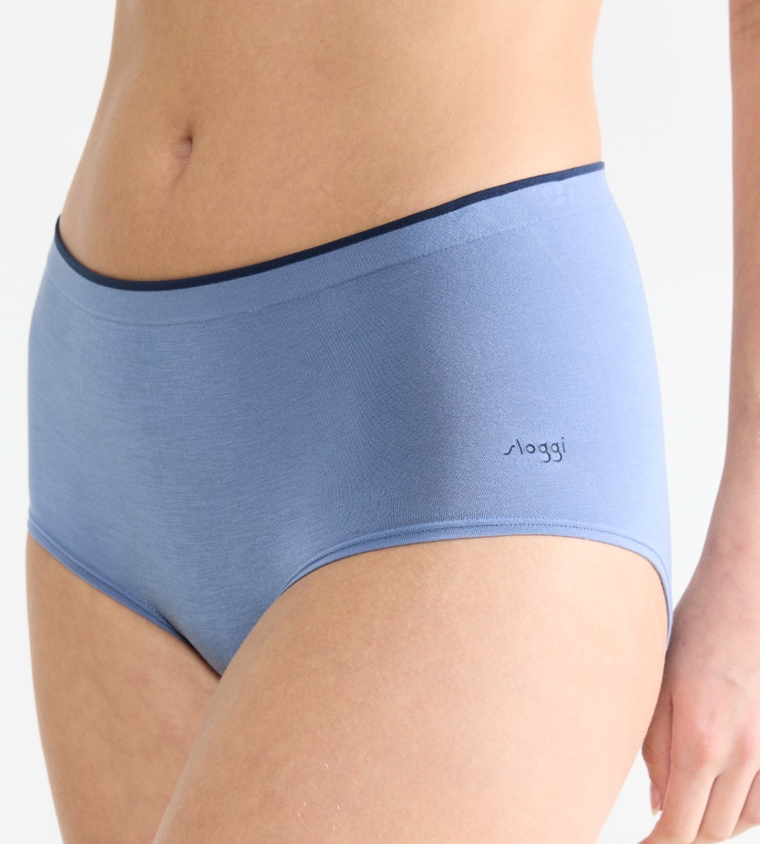 Sloggi Dames Go Sense Highwaist 2-Pack Blue Shadow