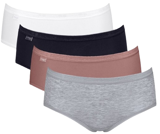 Basic+ Dames Midi 4-Pack Multiple Colours 16