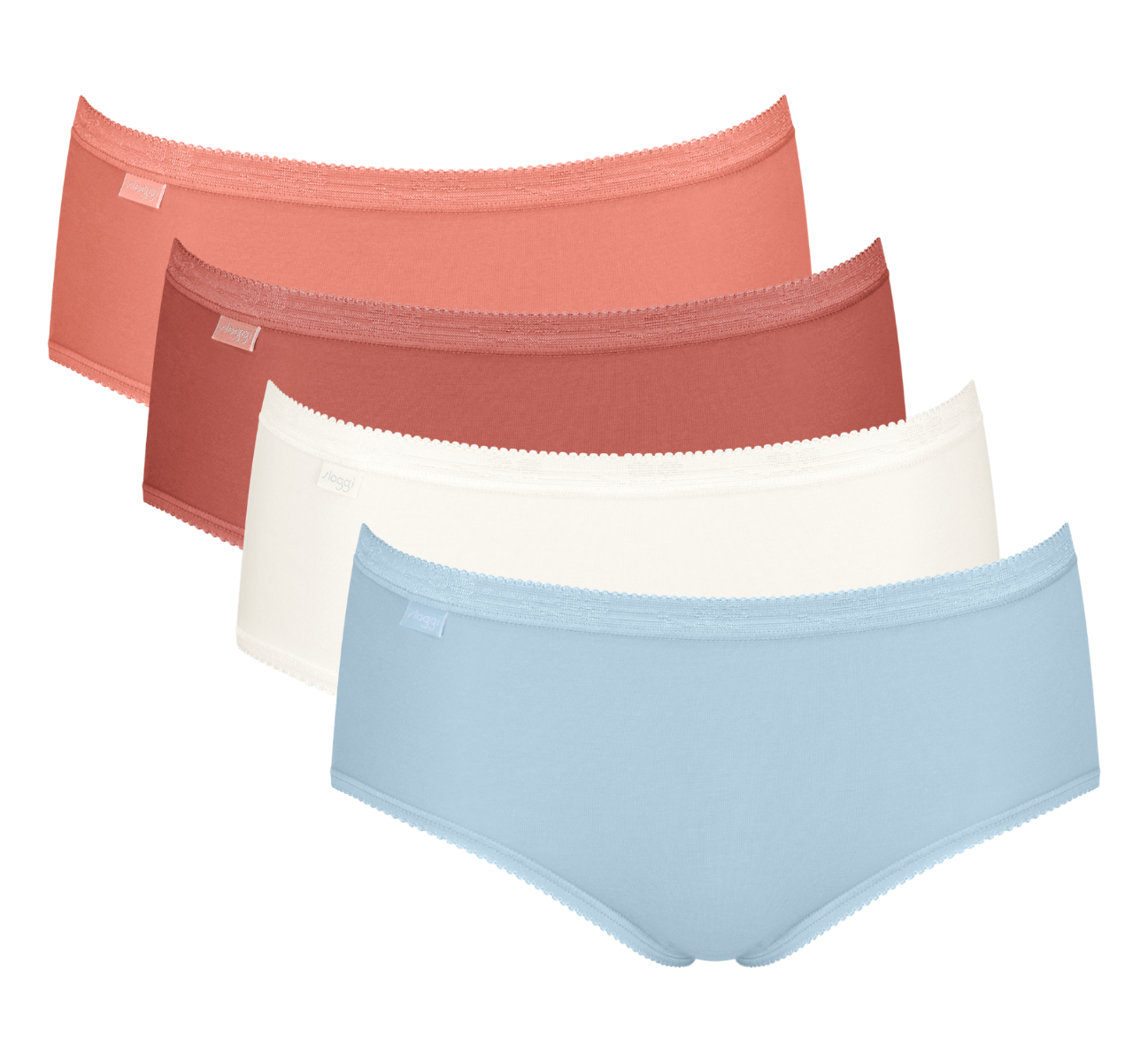 Sloggi Dames slips 24/7 Cotton Midi Slip 8301QG65 6-pack, zwart, 40 Sloggi Dames slips 24/7 Cotton Midi Slip 8301QG65 6-pack, zwart, 40