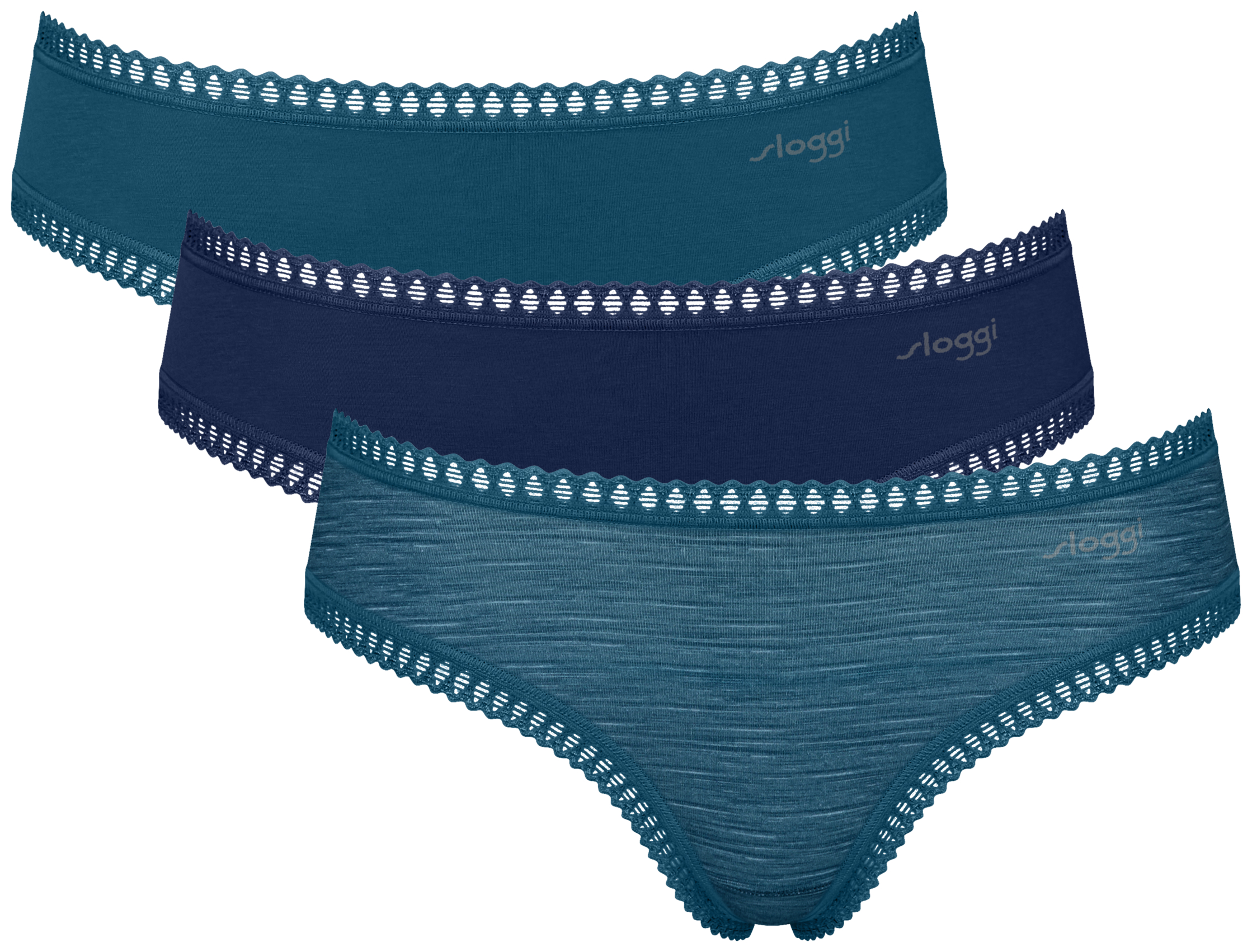 Sloggi Go Crush Dames Hipster Turquoise 3-Pack