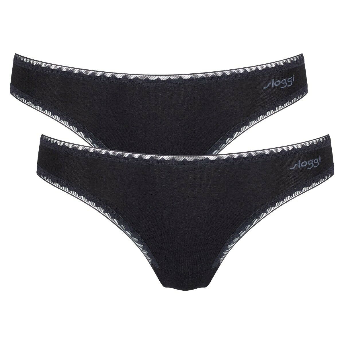 Dames GO 2-Pack Brazil Panty Zwart