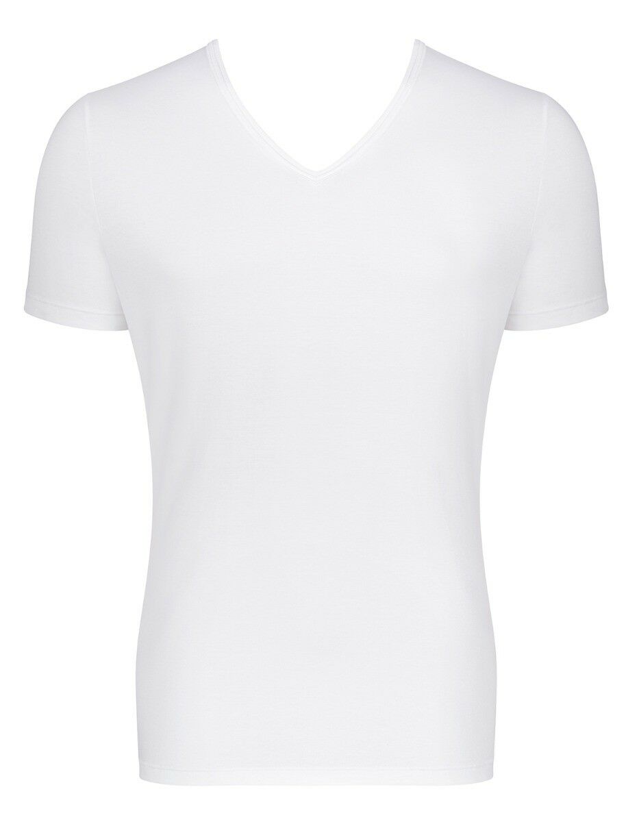 MEN Go Heren Slim Fit Shirt V-Neck Wit