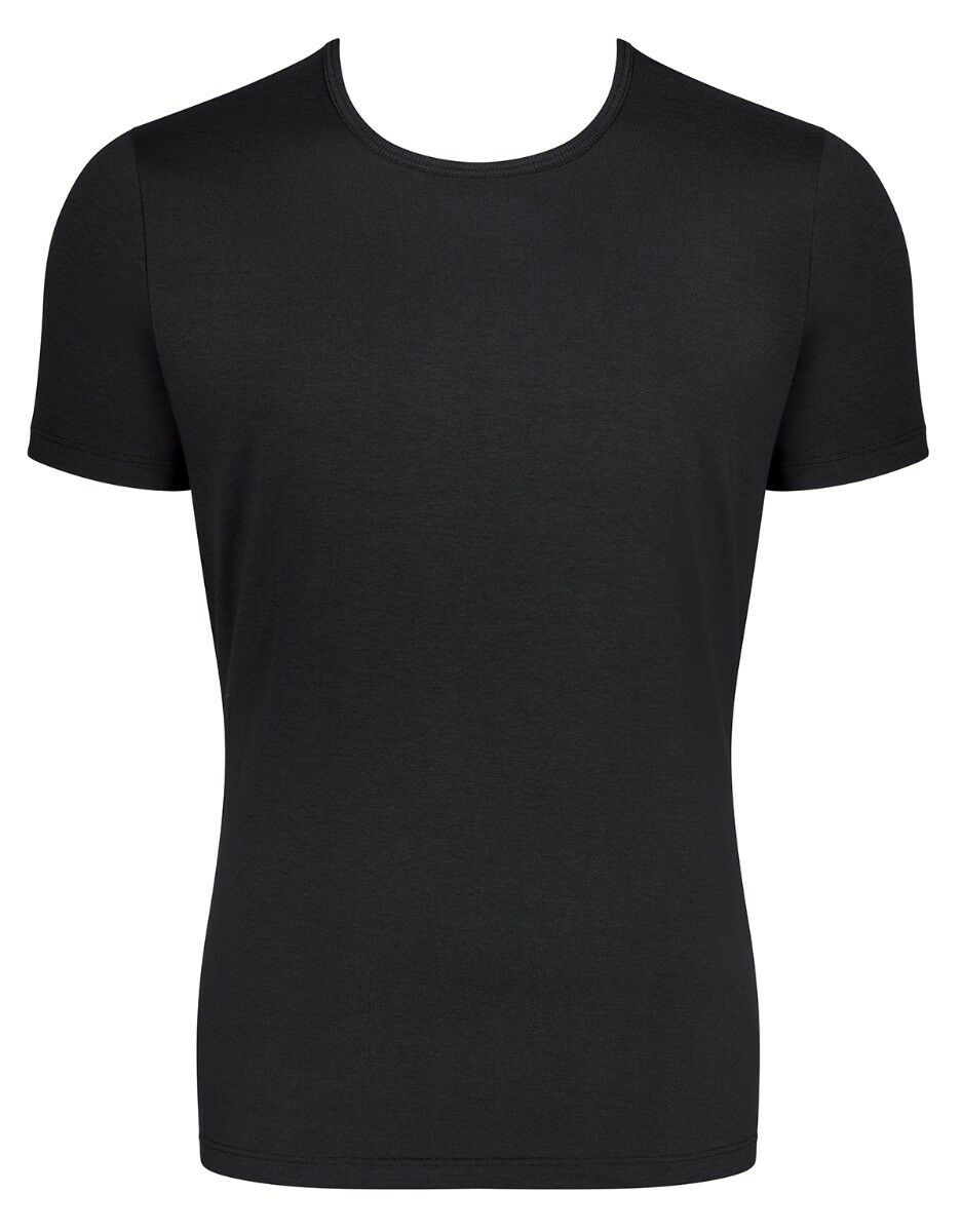 Heren GO O-Neck Slim Fit Shirt Zwart
