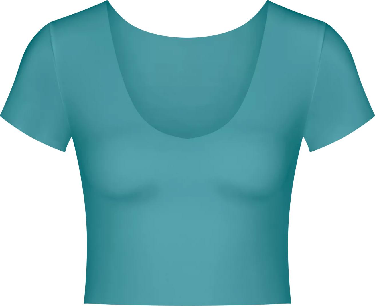 ZERO Feel Bliss Dames Crop Top Quit Turquoise
