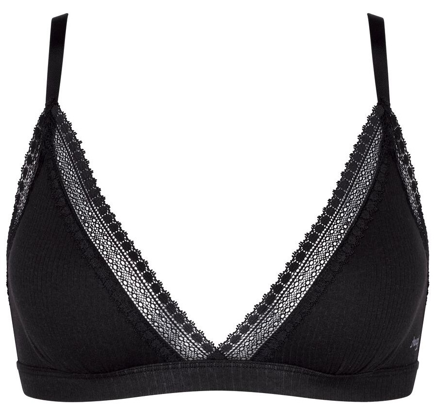 Go Ribbed Dames Bralette Zwart