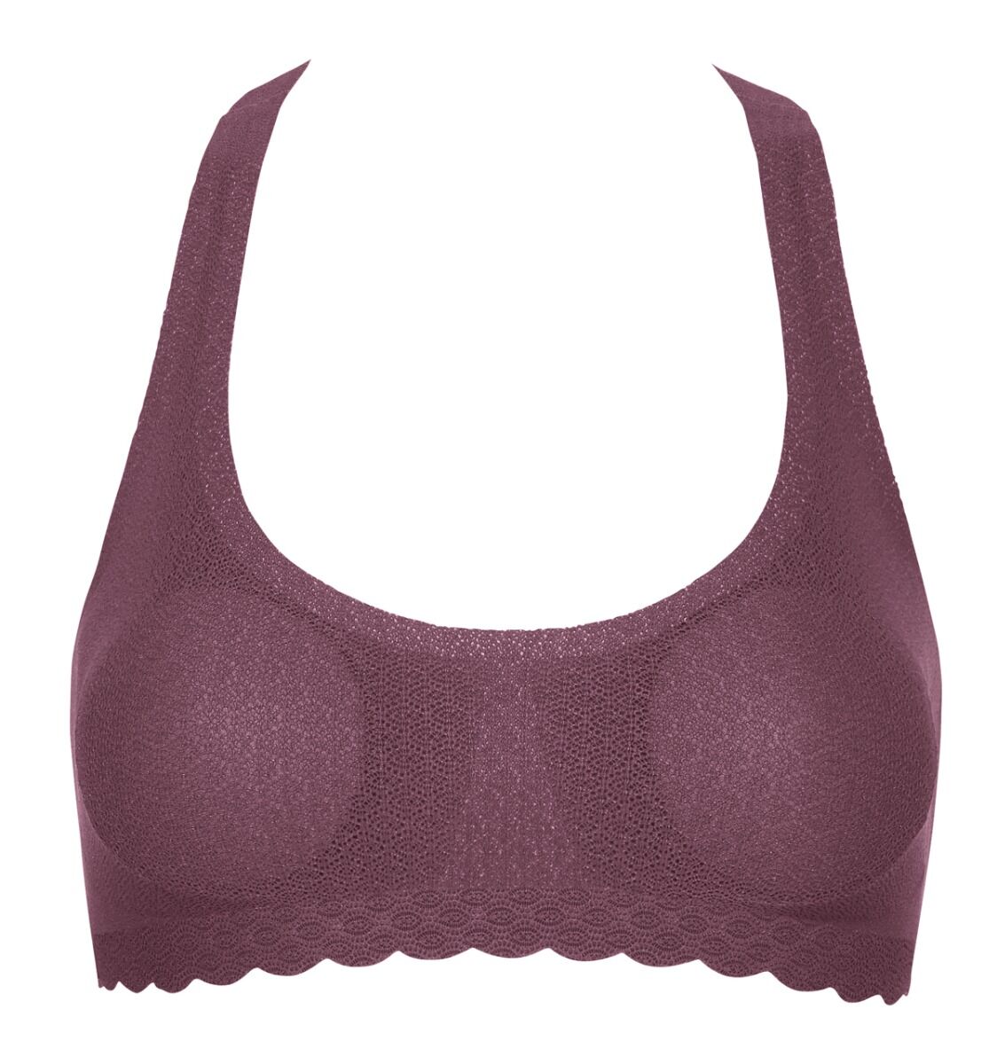 Dames ZERO Feel Lace Top Aubergine