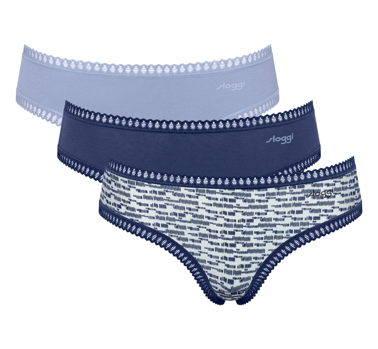 Go Crush Dames Hipster 3-Pack Blue Go Crush Dames Hipster 3-Pack Blue