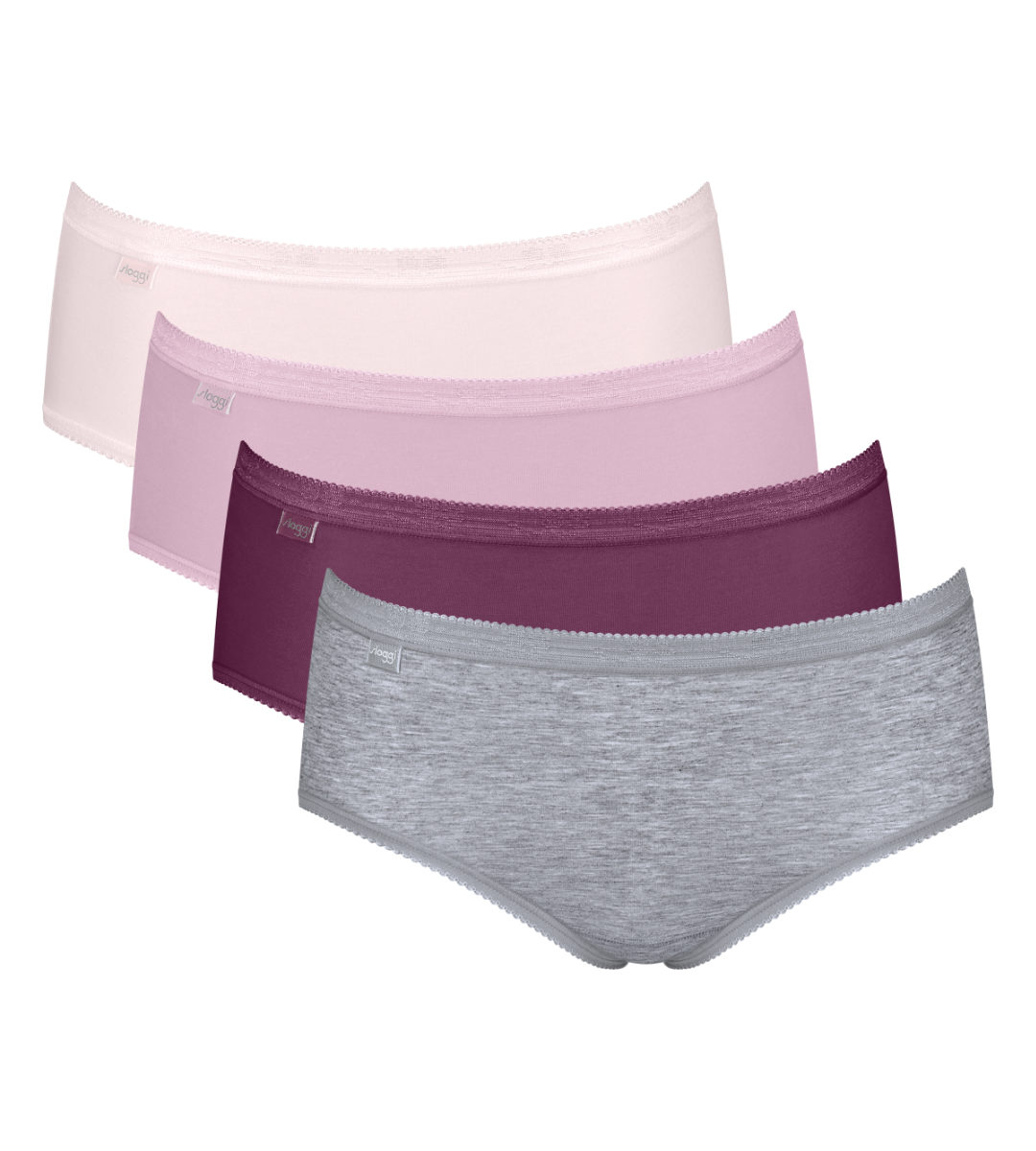 Dames Basic+ Dames Midi 4-Pack Multiple Colours 2