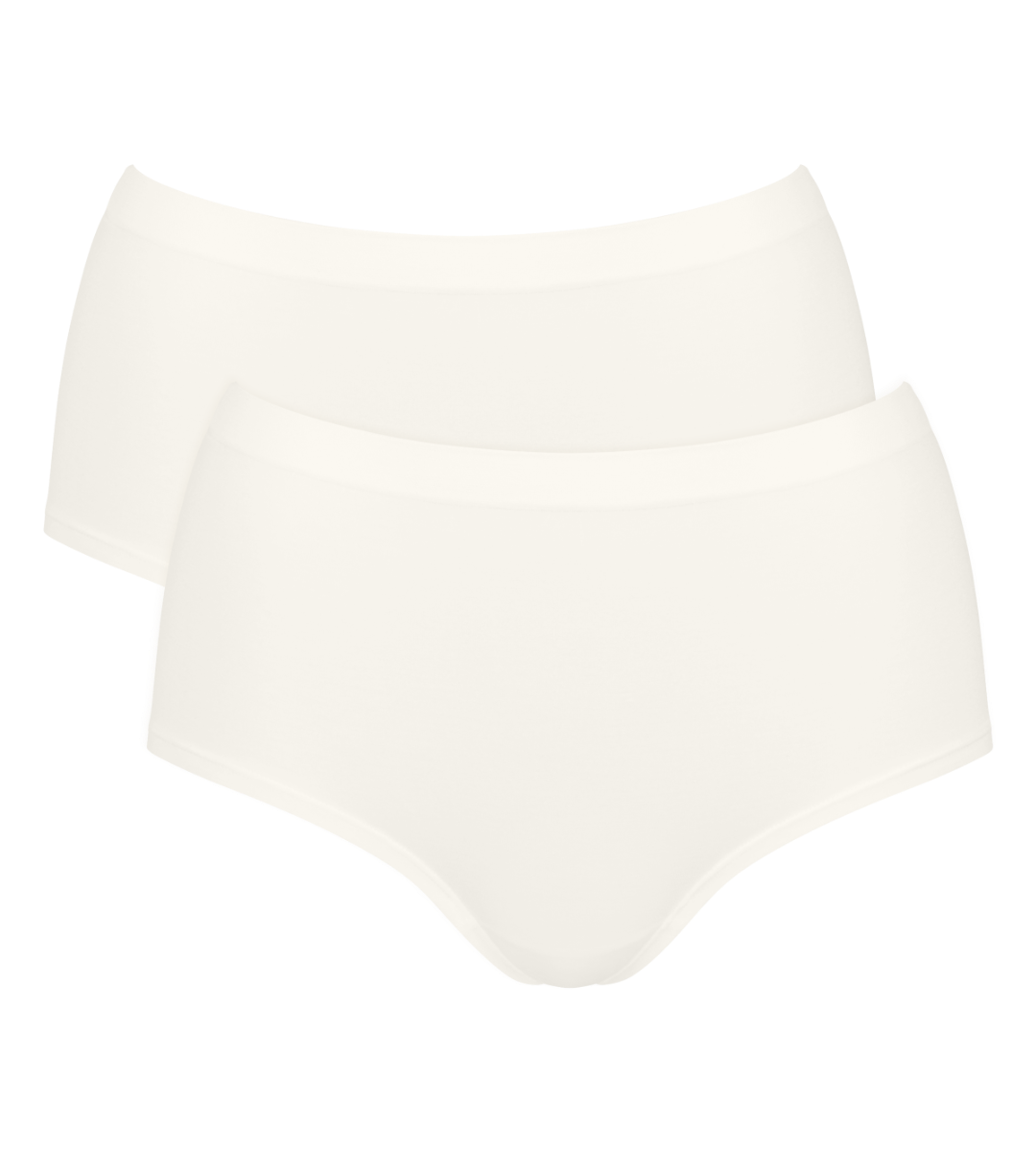 Dames Go Sense Highwaist 2-Pack Silk White