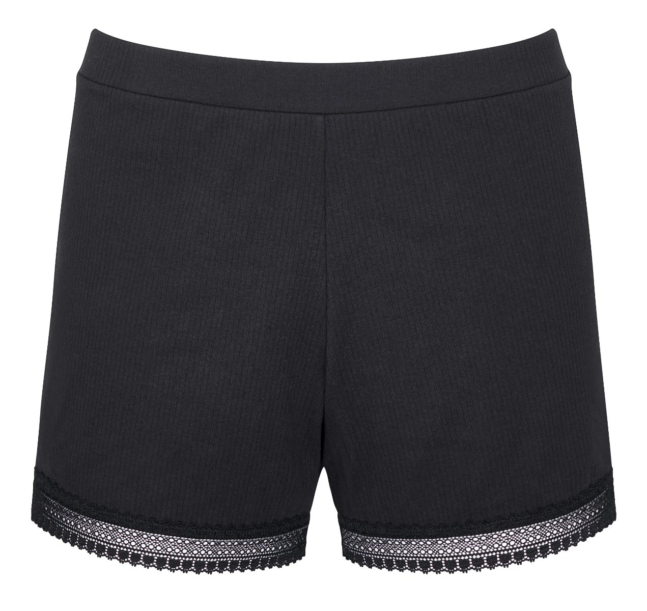 Dames GO Ribbed Short Zwart