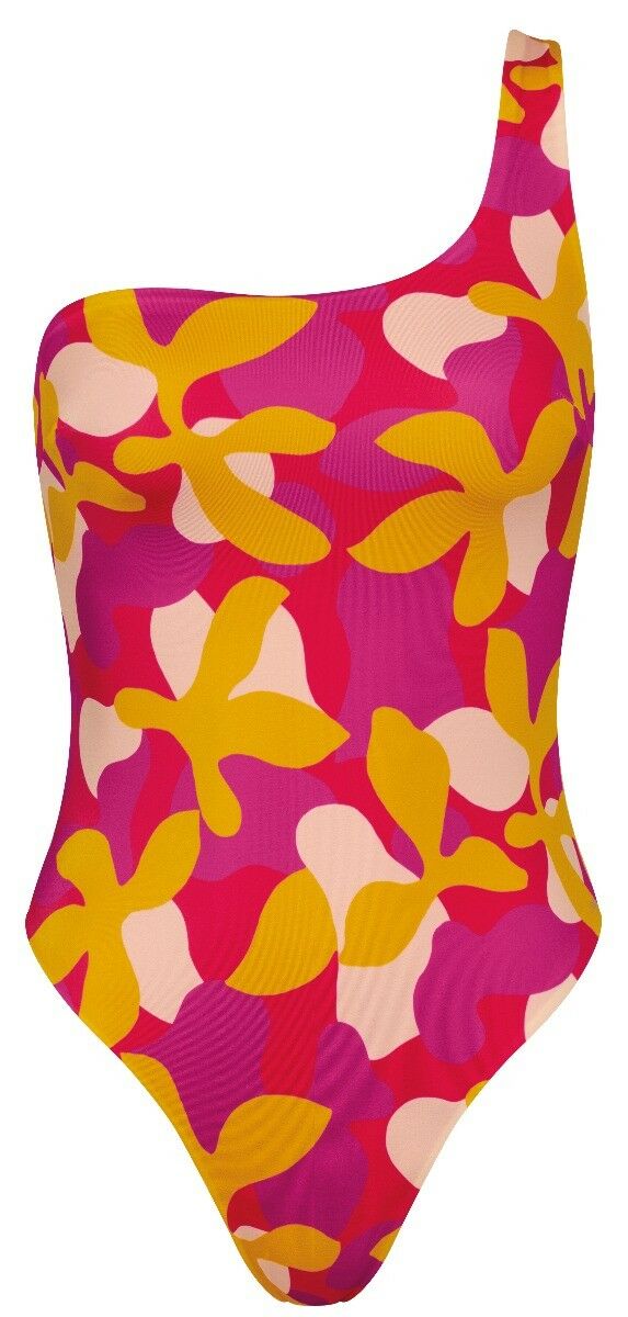 Shore Dames Reversible Badpak Flower Horn Roze