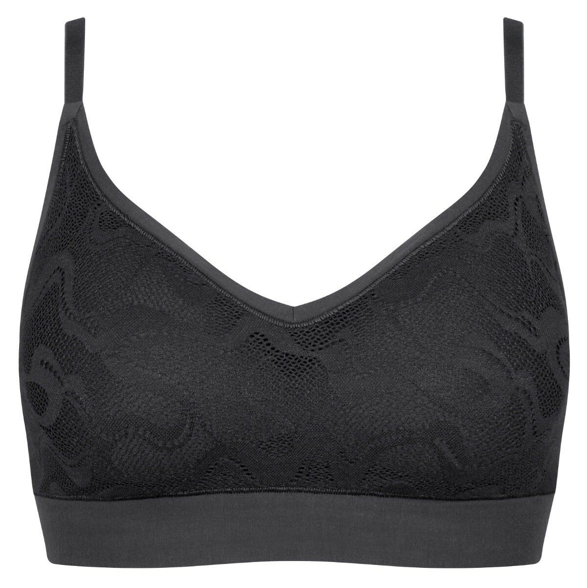 Go Allround Lace Dames Padded Bh Top Zwart