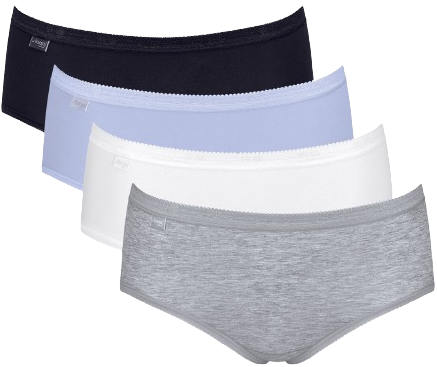 Basic+ Dames Midi 4-Pack Multiple Colours