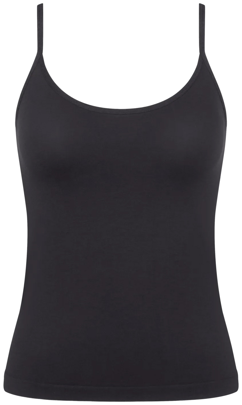 Dames Go Sense Spaghetti Top Zwart