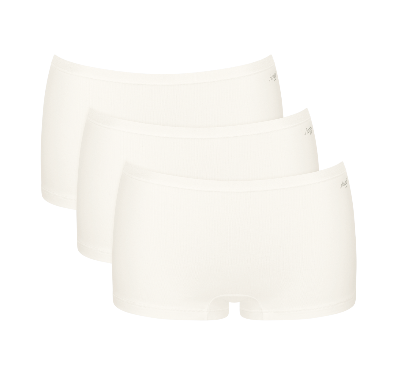 GO Daily Cotton Dames Short 3-Pack Silk White
