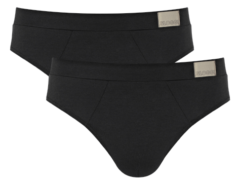 Heren GO 2-Pack Natural Brief Zwart