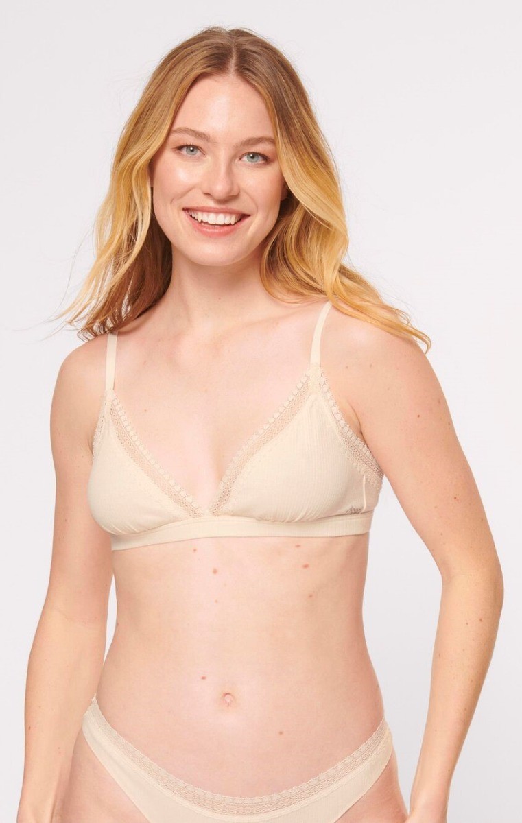 Go Ribbed Dames Bralette Angora