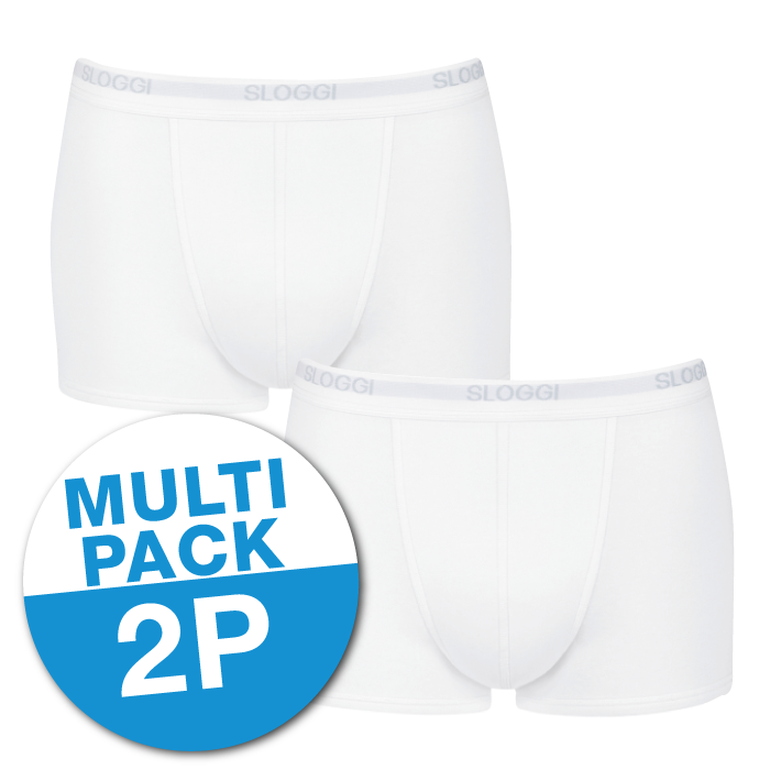 MEN Basic Heren Short 2-Pack Wit