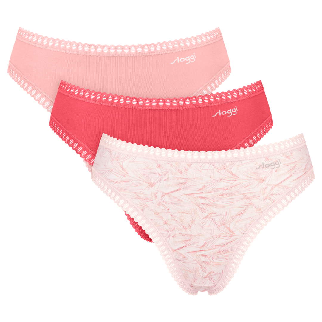 Go Crush Dames High Leg 3-Pack Red - Light Combination